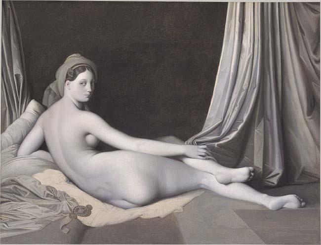 Jean Auguste Dominique Ingres Odalisque in Grisaille oil painting image